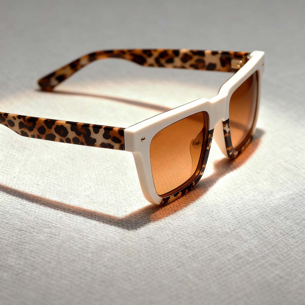Sophisticated Square Sunglasses with Exquisite Tortoiseshell Pattern Detailing