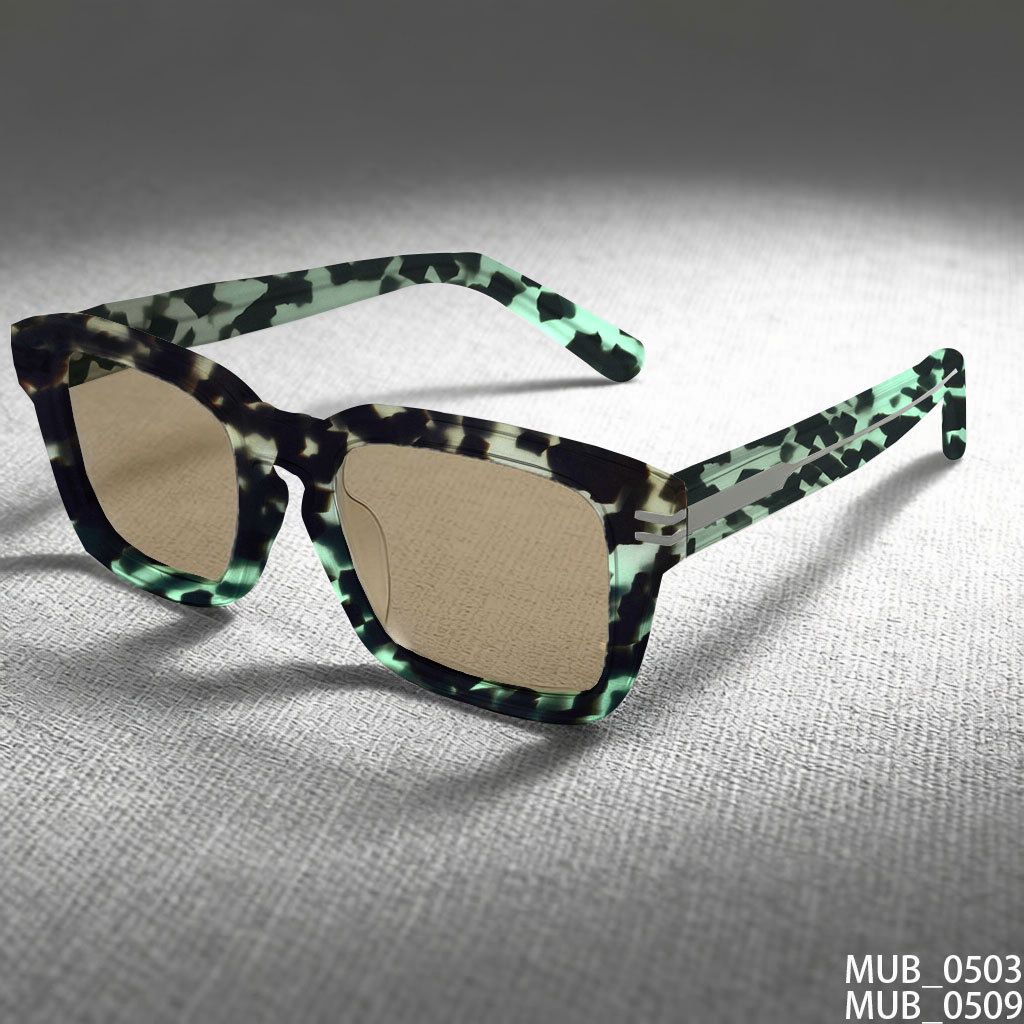 Retro square frame sunglasses