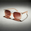 Sophisticated Square Sunglasses with Red Gradient Lenses
