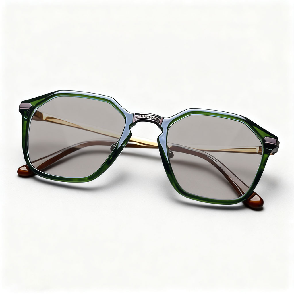 Polygonal framed sunglasses