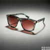 Sophisticated Square Sunglasses with Red Gradient Lenses