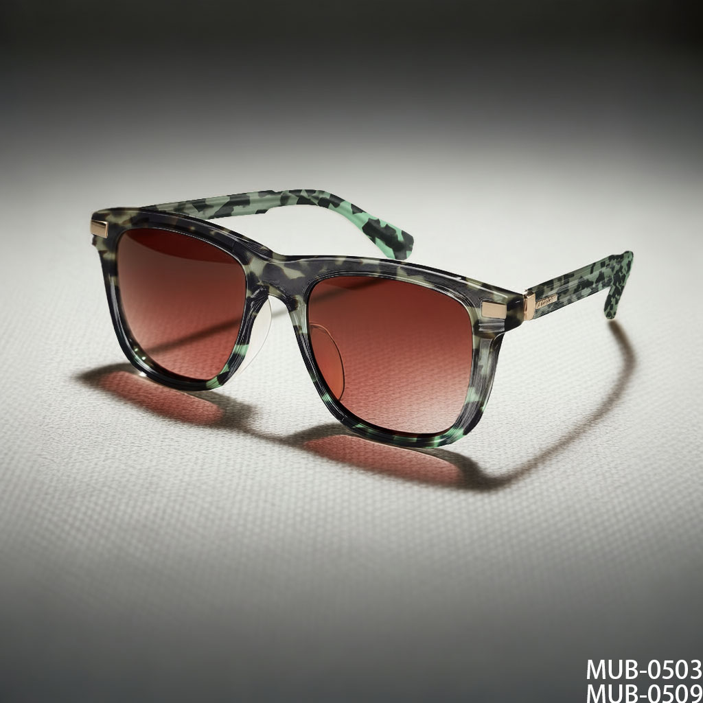 Sophisticated Square Sunglasses with Red Gradient Lenses