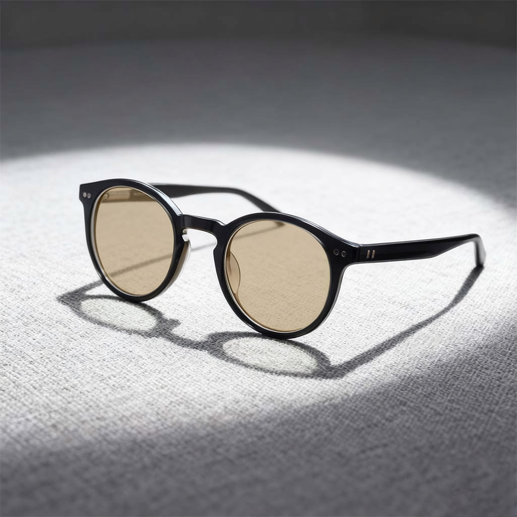 Retro round frame sunglasses