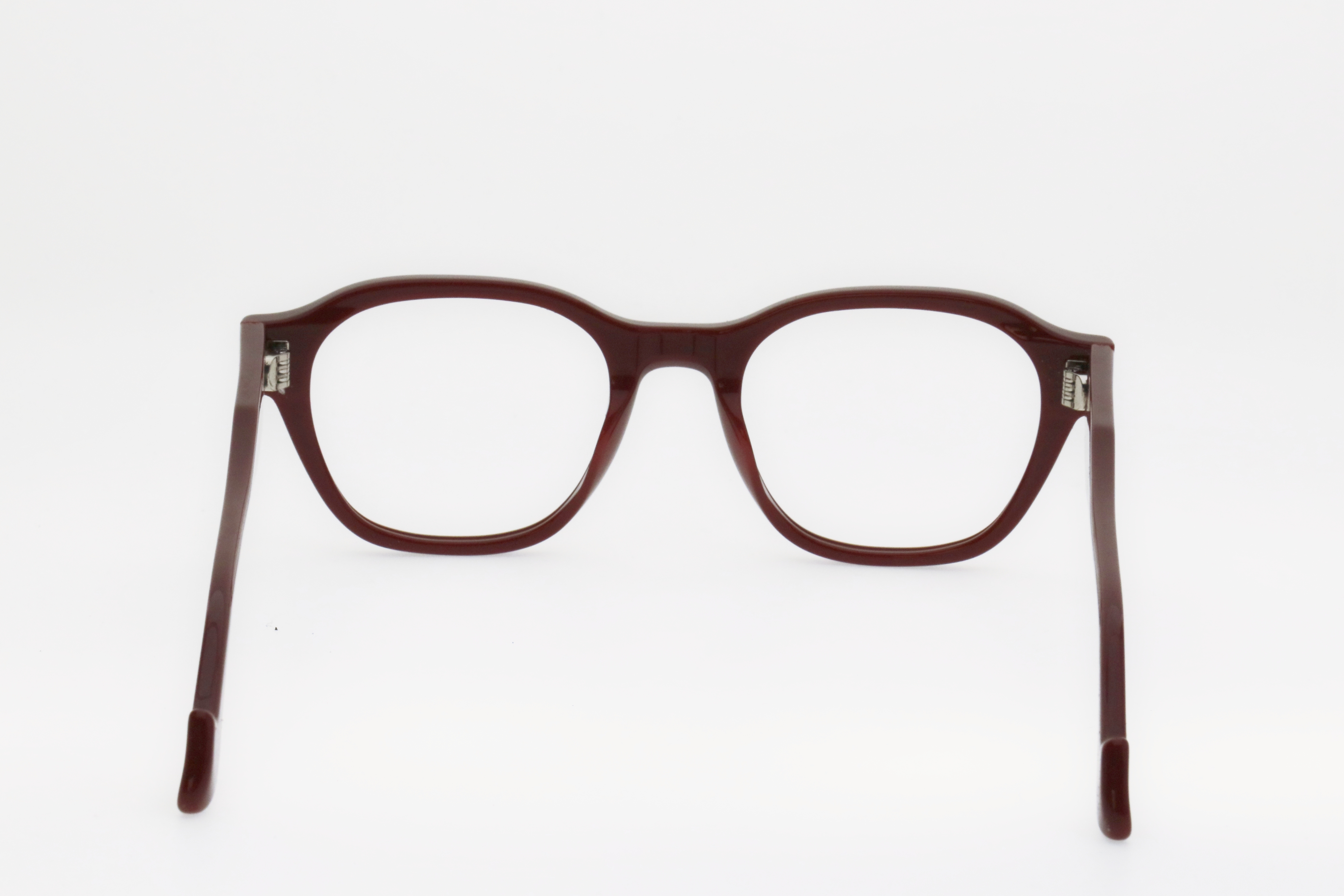 Adults' Vintage Burgundy Round-Frame Glasses