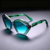 Polygonal framed sunglasses