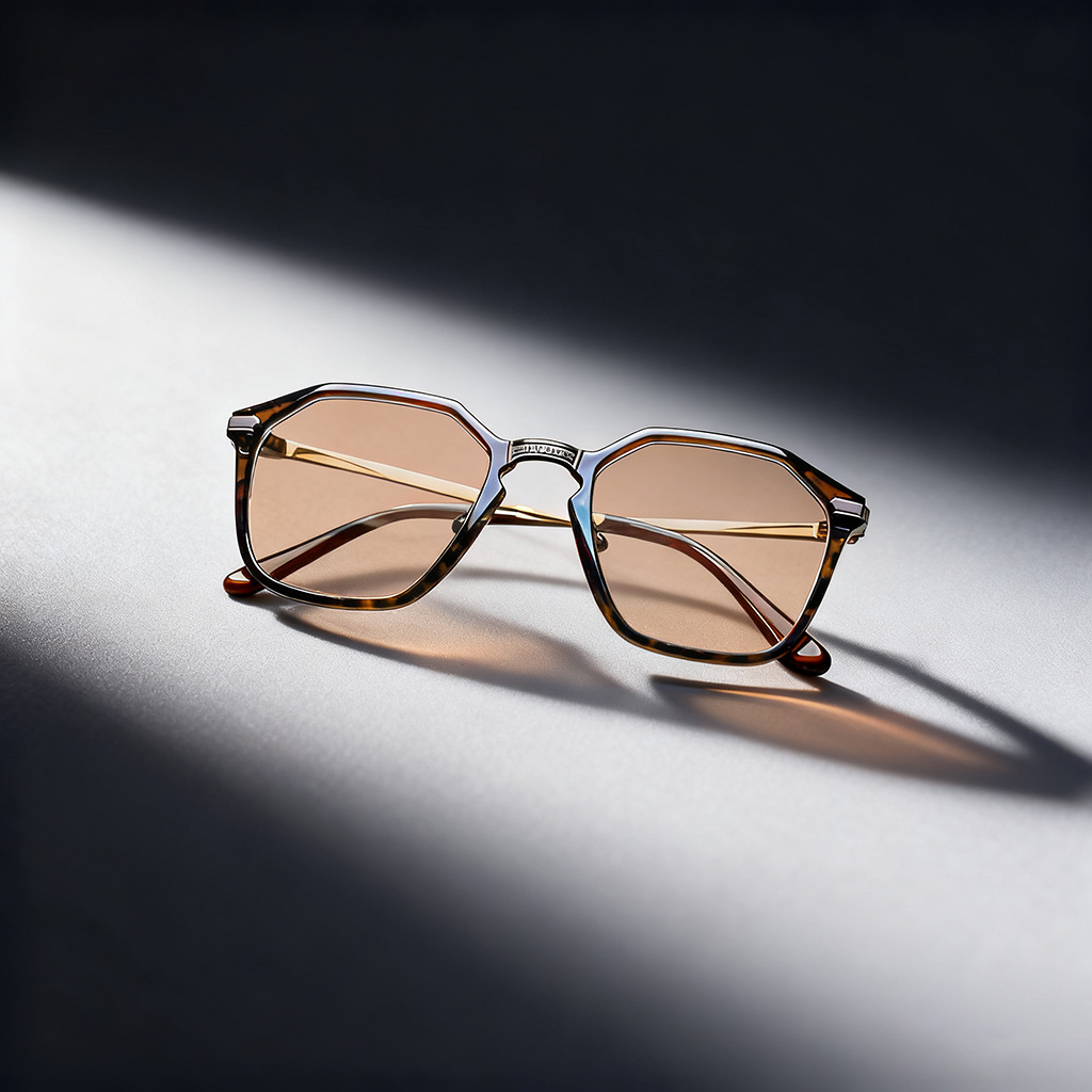 Polygonal framed sunglasses