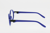 Children's Blue Contrast Color Round Frame Decorative Glasses