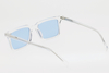 Adults' Clear Frame Light Blue Lens Sunglasses