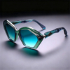 Polygonal framed sunglasses