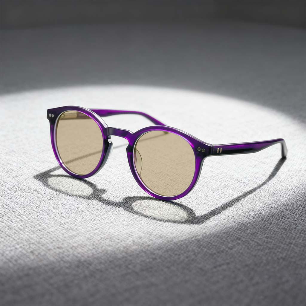 Retro round frame sunglasses