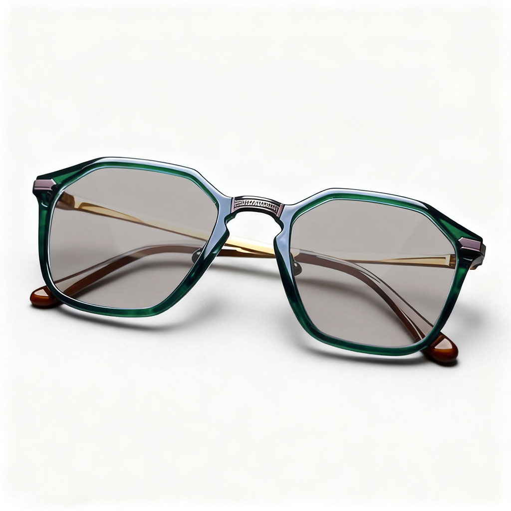 Polygonal framed sunglasses