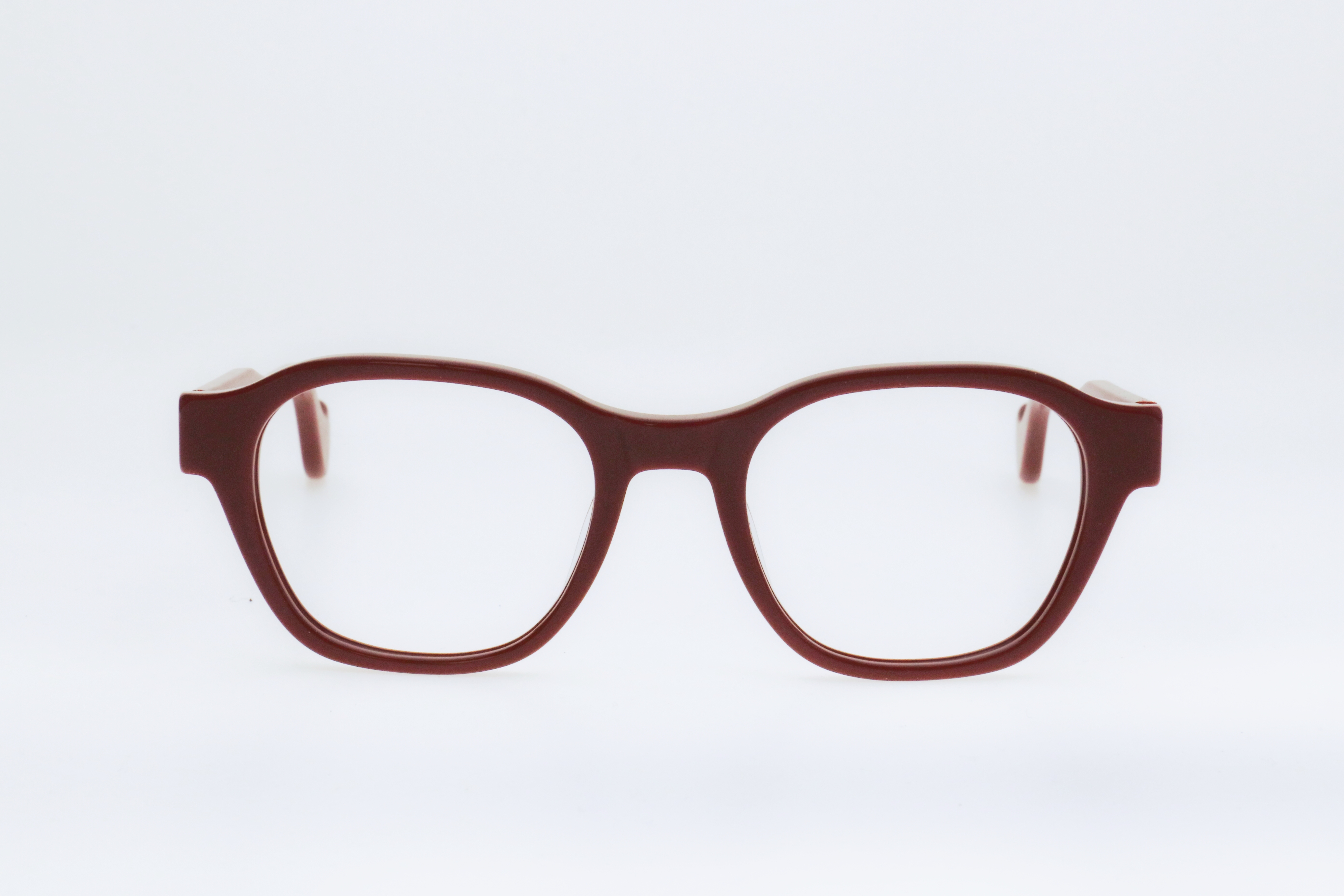 Adults' Vintage Burgundy Round-Frame Glasses