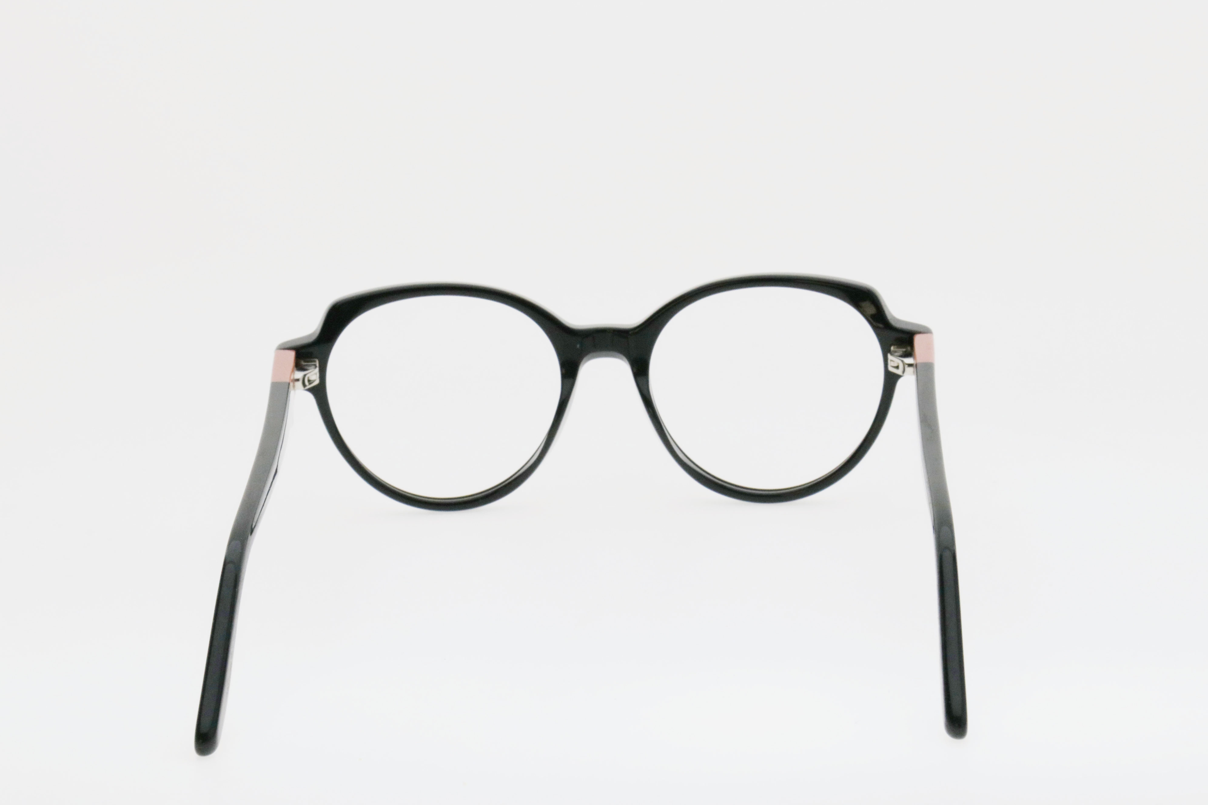 Kids' Classic Black & Caramel Brown Contrast Round Frame Glasses