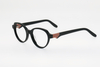 Kids' Classic Black & Caramel Brown Contrast Round Frame Glasses