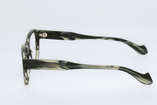 Adults' Forest Green Marble Round-Square Frame Glasses