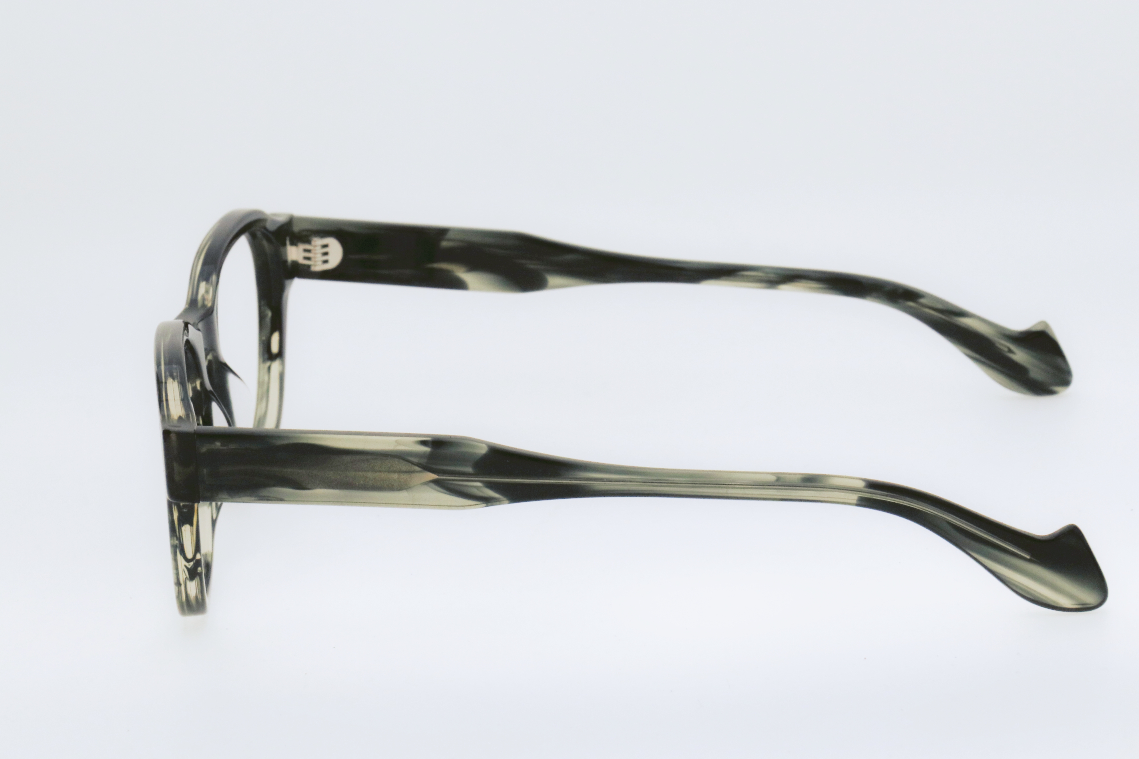 Adults' Forest Green Marble Round-Square Frame Glasses