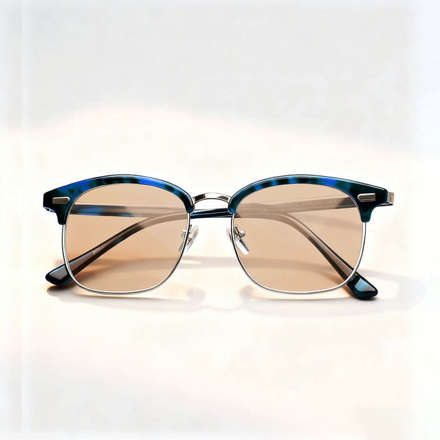 Retro Half Frame Sunglasses