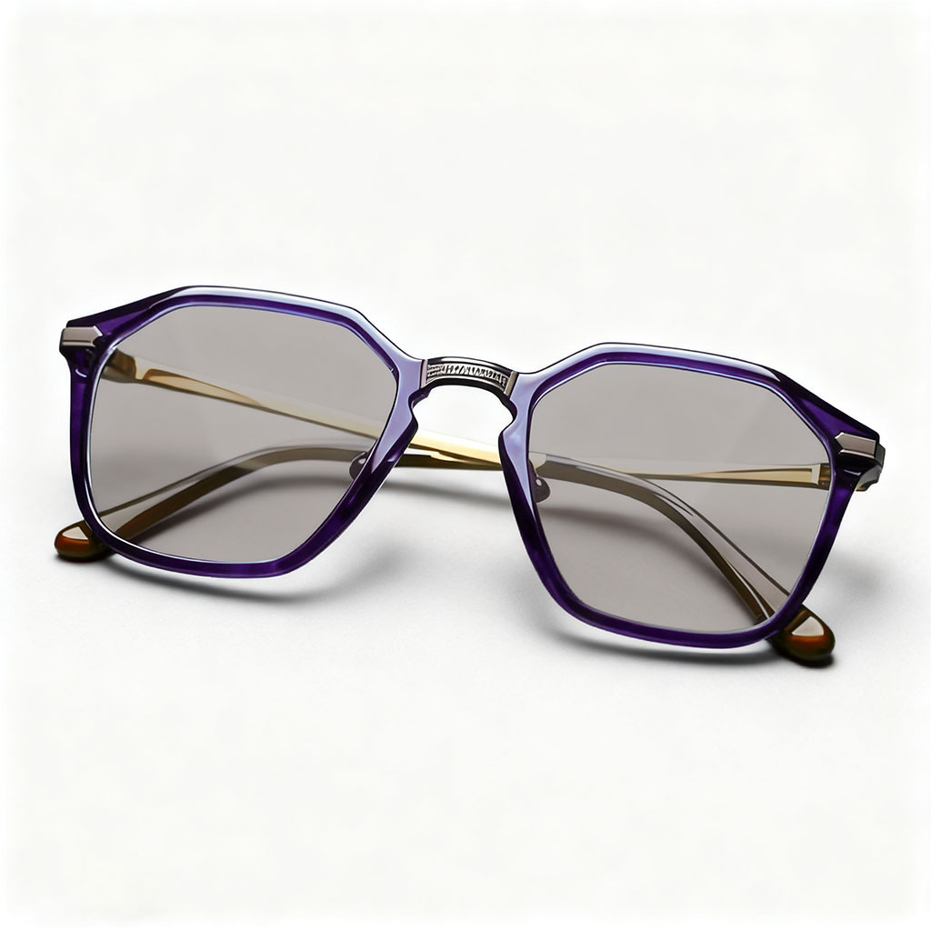 Polygonal framed sunglasses