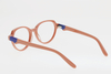 Kids' Soft Pink & Royal Blue Contrast Round Frame Glasses 