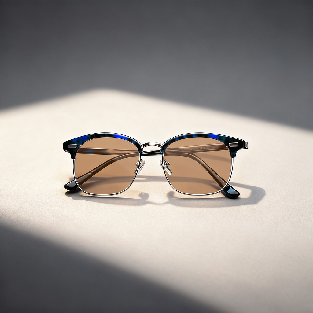 Retro Half Frame Sunglasses