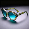 Polygonal framed sunglasses