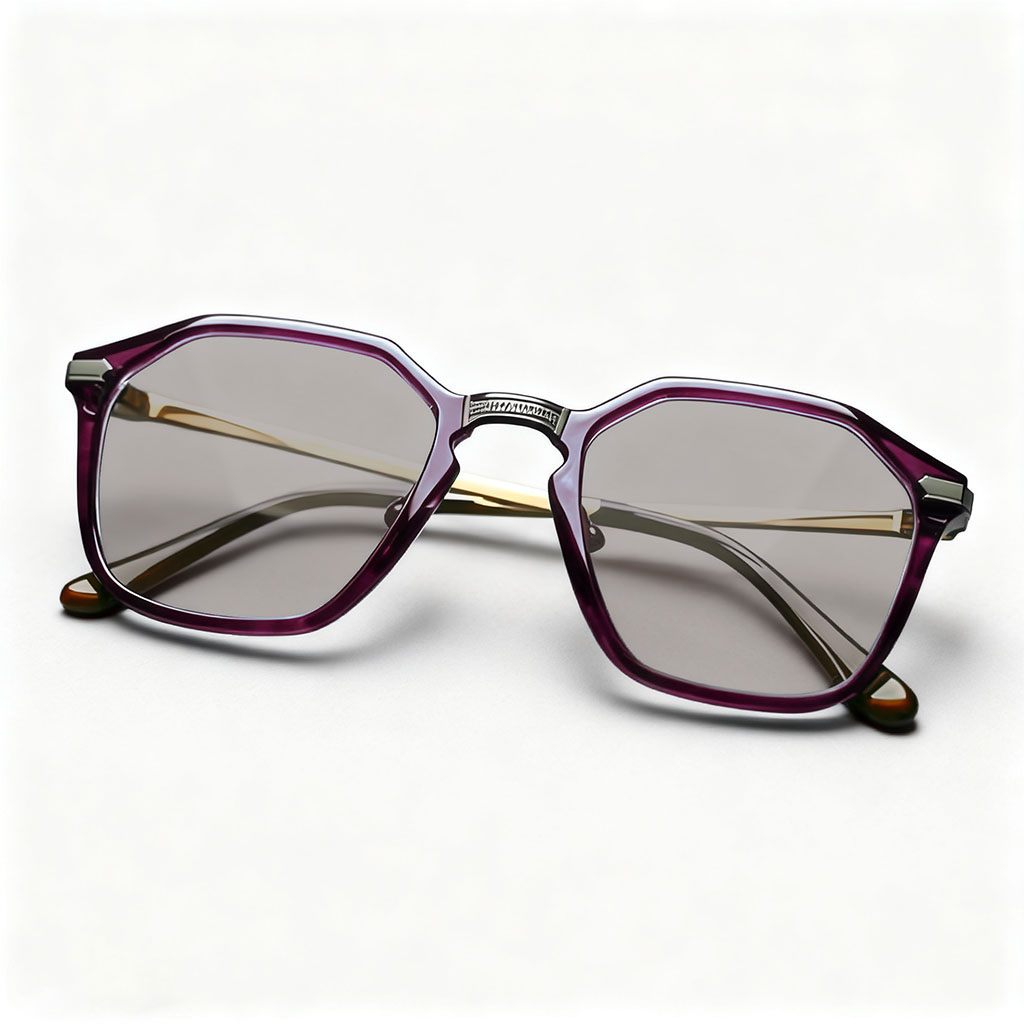 Polygonal framed sunglasses