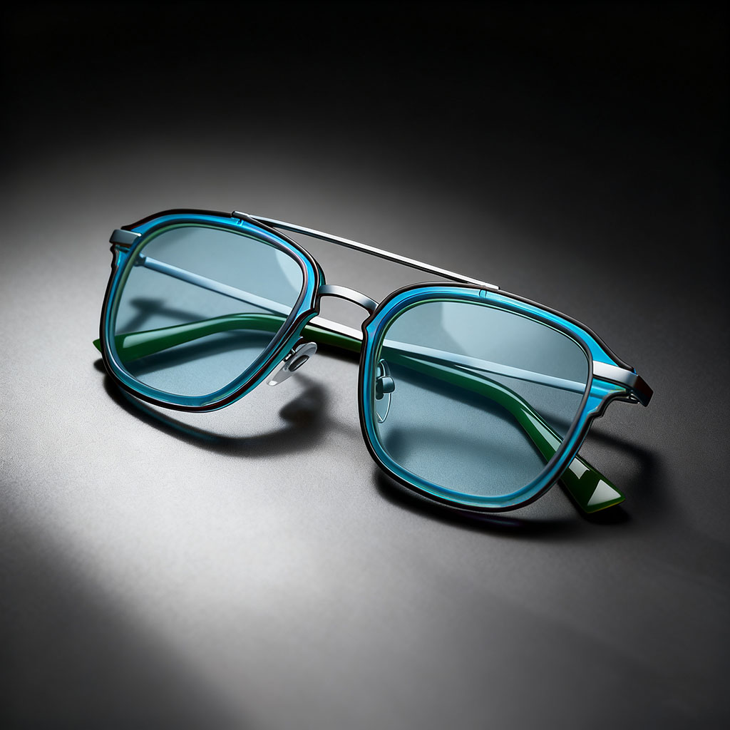 Double beam square sunglasses