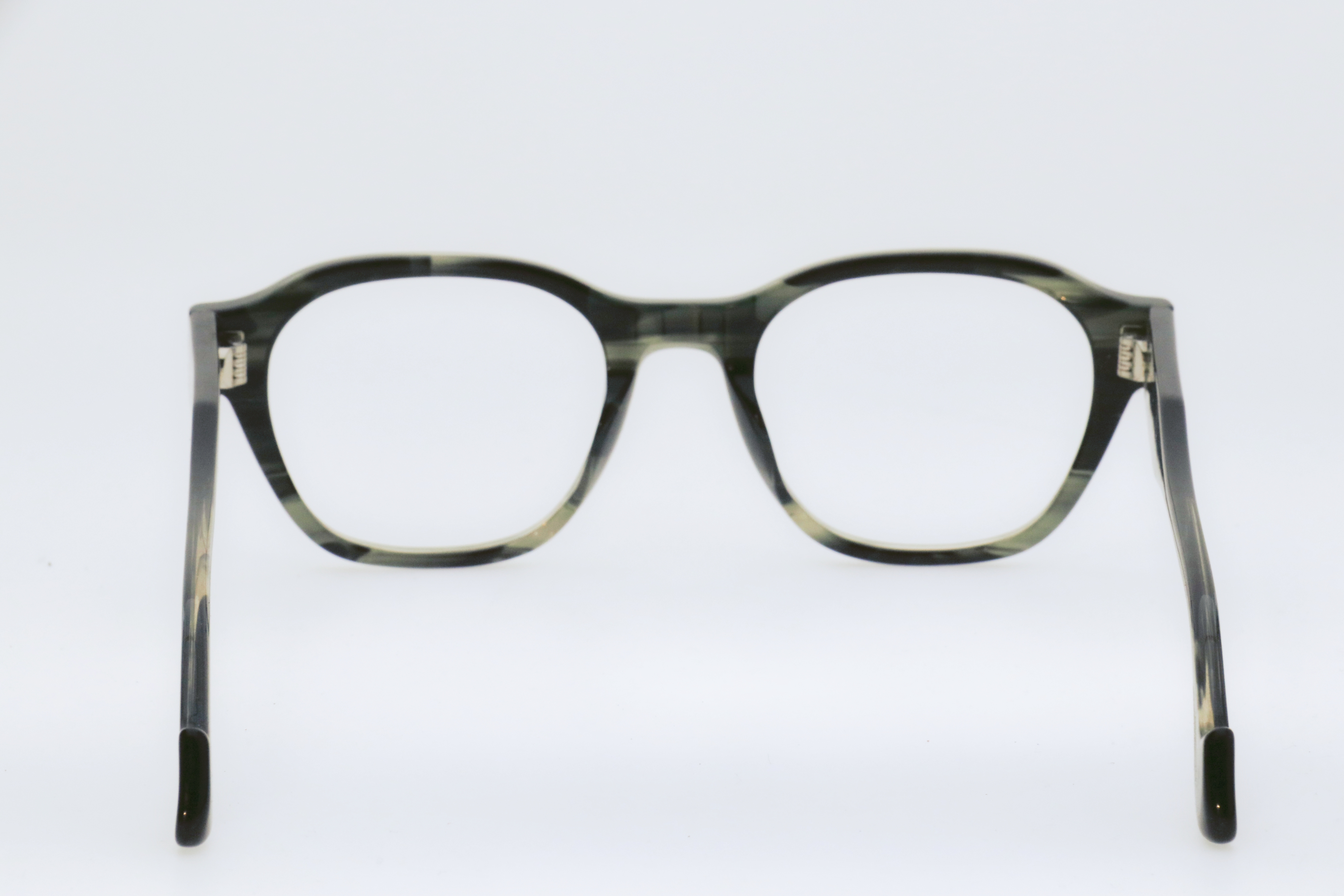 Adults' Forest Green Marble Round-Square Frame Glasses