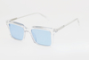 Adults' Clear Frame Light Blue Lens Sunglasses