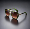 Elevated Tortoise Square Double-Bridge Aviators (Gold Accents, Brown Gradient)