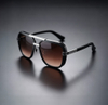 Elevated Tortoise Square Double-Bridge Aviators (Gold Accents, Brown Gradient)