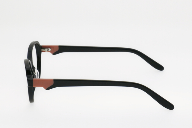 Kids' Classic Black & Caramel Brown Contrast Round Frame Glasses