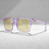 Transparent Square-Frame Sunglasses with Premium Aesthetic