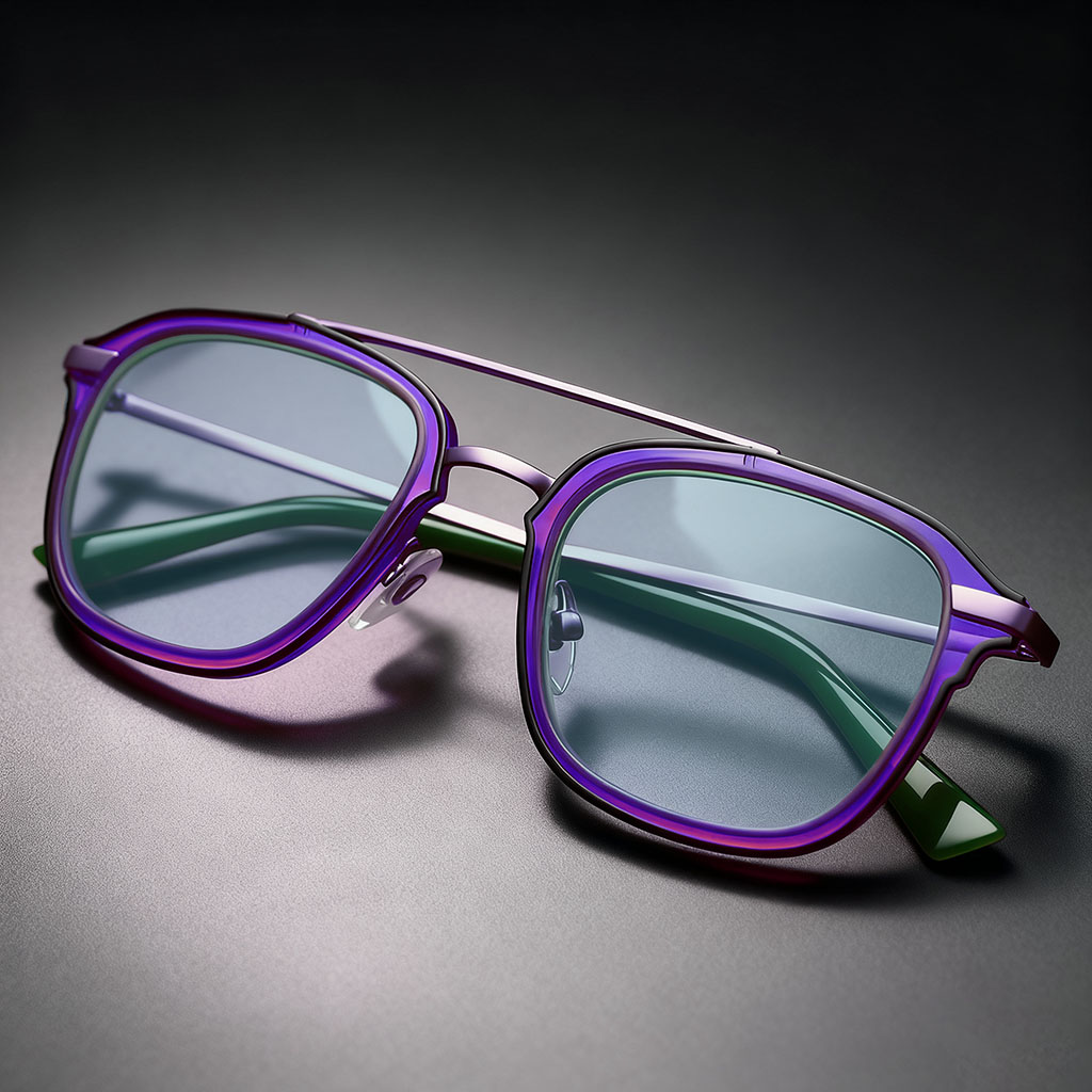 Double beam square sunglasses