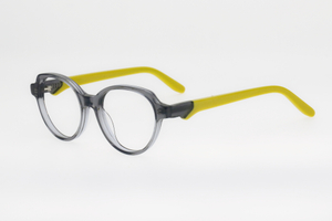 Kids' Soft Pink & Royal Blue Contrast Round Frame Glasses 