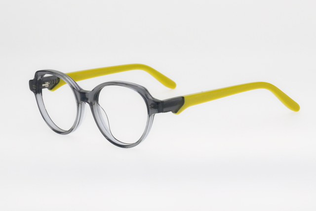 Kids' Soft Pink & Royal Blue Contrast Round Frame Glasses 