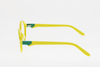 Children's Lemon Yellow Contrast Color Round Frame Decorative Glasses