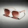 Sophisticated Square Sunglasses with Red Gradient Lenses