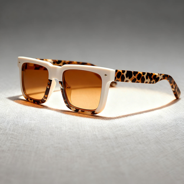 Sophisticated Square Sunglasses with Exquisite Tortoiseshell Pattern Detailing