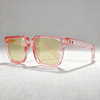 Transparent Square-Frame Sunglasses with Premium Aesthetic