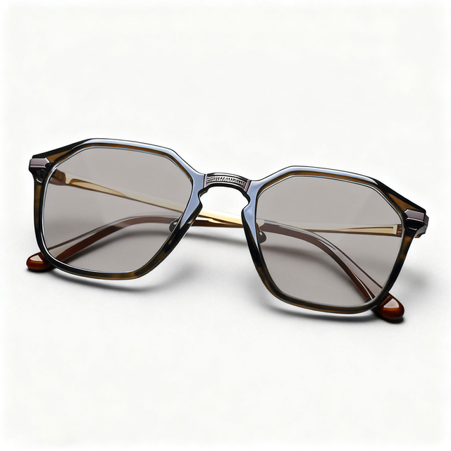 Polygonal framed sunglasses