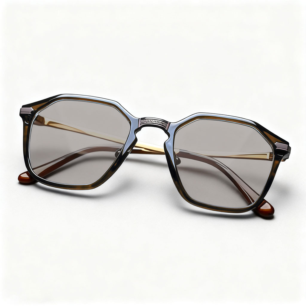 Polygonal framed sunglasses