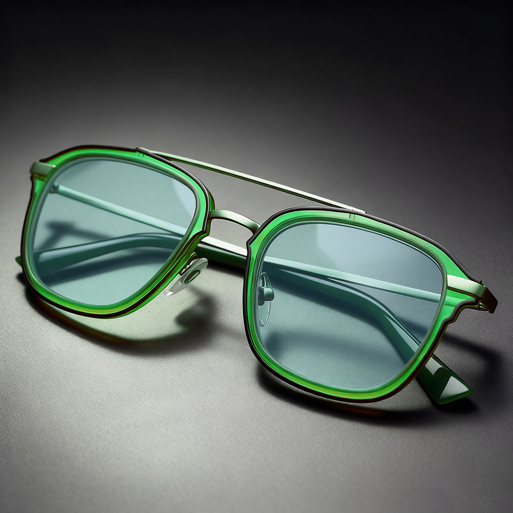 Double beam square sunglasses