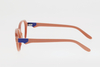 Kids' Soft Pink & Royal Blue Contrast Round Frame Glasses 