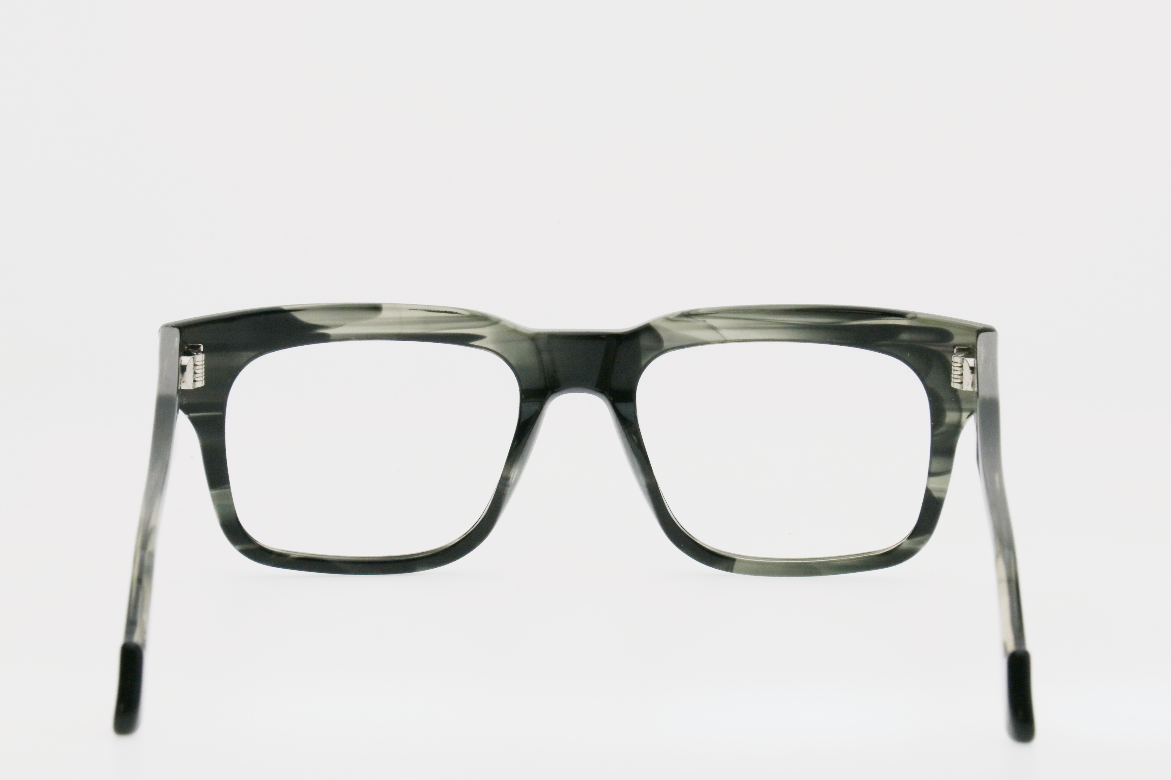 Adults' Forest Green Marble Round-Square Frame Glasses